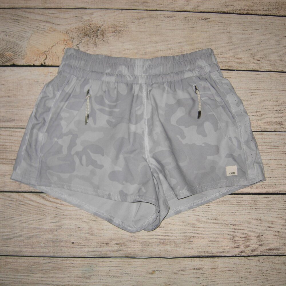 Vuori Light Gray Camo Athletic Shorts